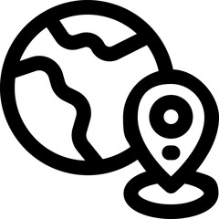 location line icon. Clean and minimalist vector icon for websites, mobile apps, presentations, and logos. Fully scalable and customizable for any project.