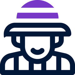 traveler duotone icon. Sleek and modern vector icon for websites, mobile apps, marketing materials, and corporate design. Fully scalable and ready to use.