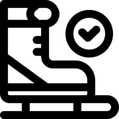 ice skating line icon. Clean and minimalist vector icon for websites, mobile apps, presentations, and logos. Fully scalable and customizable for any project.