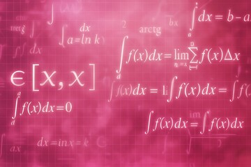 Glowing Mathematical Formulas and Equations on Futuristic Digital Blue Technology Background.