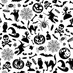 Obraz premium Seamless Halloween Pattern