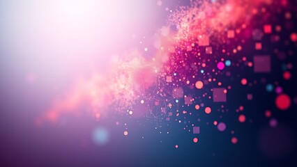 Abstract data visualization as a colorful particle cloud, representing modern tech concepts.