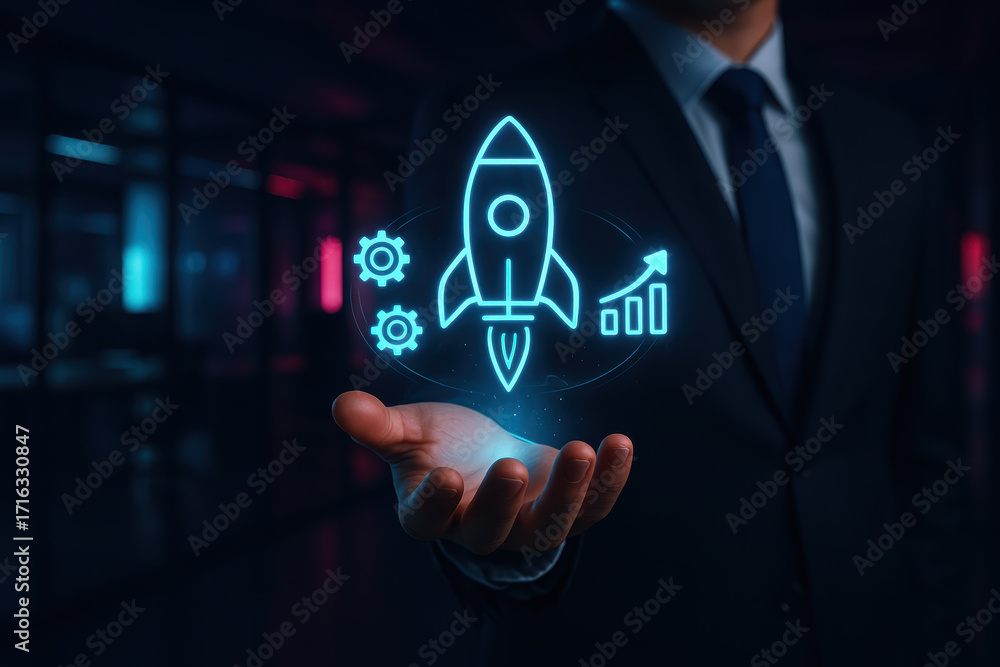 Aufkleber automation scalability goal success and growth spark innovation and progress for inspiring business 