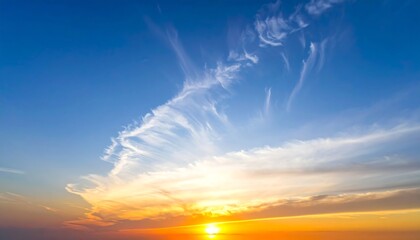 Dramatic sunset sky with clouds (1)