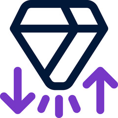 diamond duotone icon. Sleek and modern vector icon for websites, mobile apps, marketing materials, and corporate design. Fully scalable and ready to use.