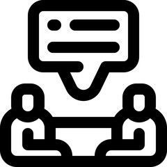 counseling line icon. Clean and minimalist vector icon for websites, mobile apps, presentations, and logos. Fully scalable and customizable for any project.