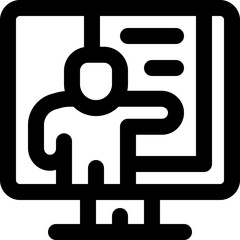 online learning line icon. Clean and minimalist vector icon for websites, mobile apps, presentations, and logos. Fully scalable and customizable for any project.