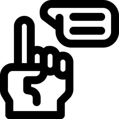 question line icon. Clean and minimalist vector icon for websites, mobile apps, presentations, and logos. Fully scalable and customizable for any project.
