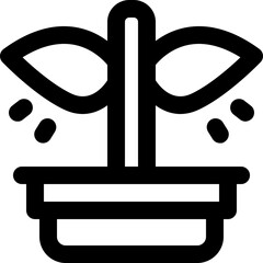 plant line icon. Clean and minimalist vector icon for websites, mobile apps, presentations, and logos. Fully scalable and customizable for any project.