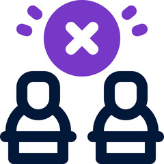 debate duotone icon. Sleek and modern vector icon for websites, mobile apps, marketing materials, and corporate design. Fully scalable and ready to use.