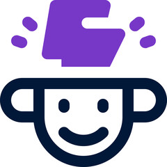 strong mental duotone icon. Sleek and modern vector icon for websites, mobile apps, marketing materials, and corporate design. Fully scalable and ready to use.