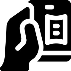 digital ticket glyph icon. Strong and solid vector icon for websites, mobile interfaces, presentations, and visual branding. High quality and easy to edit.