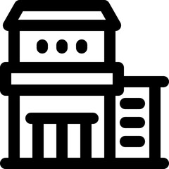 homestay line icon. Clean and minimalist vector icon for websites, mobile apps, presentations, and logos. Fully scalable and customizable for any project.