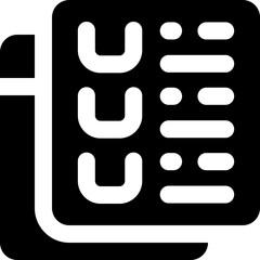 survey glyph icon. Strong and solid vector icon for websites, mobile interfaces, presentations, and visual branding. High quality and easy to edit.