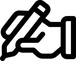 writing line icon. Clean and minimalist vector icon for websites, mobile apps, presentations, and logos. Fully scalable and customizable for any project.