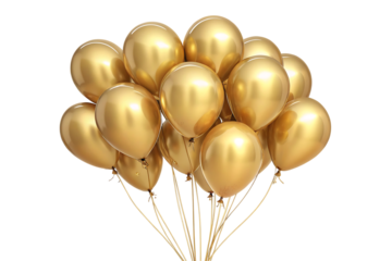 Party celebration balloons gold color balloons decorate room