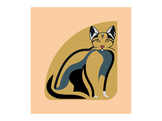   Cat  vector illustration. Icon And  Logo Set.