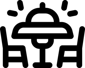 restaurant line icon. Clean and minimalist vector icon for websites, mobile apps, presentations, and logos. Fully scalable and customizable for any project.