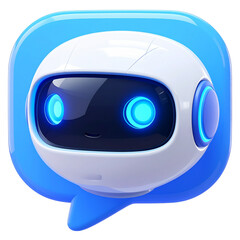 Friendly AI Robot Chatbot Illustration A Cute Digital Assistant for Communication and Support