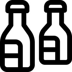 beer bottle line icon. Clean and minimalist vector icon for websites, mobile apps, presentations, and logos. Fully scalable and customizable for any project.