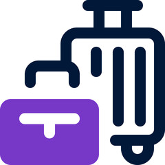 luggage duotone icon. Sleek and modern vector icon for websites, mobile apps, marketing materials, and corporate design. Fully scalable and ready to use.