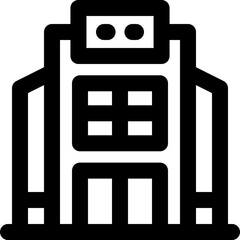 hotel line icon. Clean and minimalist vector icon for websites, mobile apps, presentations, and logos. Fully scalable and customizable for any project.