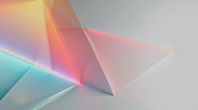 Abstract geometric shapes with colorful gradients create a modern and vibrant digital background.