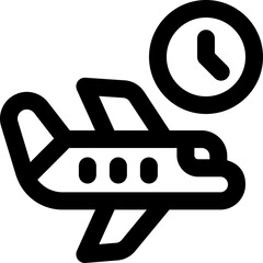 flight plan line icon. Clean and minimalist vector icon for websites, mobile apps, presentations, and logos. Fully scalable and customizable for any project.