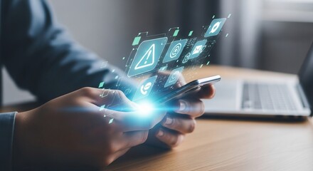 Stay connected using smart phone notifications for alerts and email in a professional setting