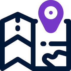 map duotone icon. Sleek and modern vector icon for websites, mobile apps, marketing materials, and corporate design. Fully scalable and ready to use.