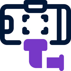 selfie stick duotone icon. Sleek and modern vector icon for websites, mobile apps, marketing materials, and corporate design. Fully scalable and ready to use.