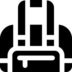 travel bag glyph icon. Strong and solid vector icon for websites, mobile interfaces, presentations, and visual branding. High quality and easy to edit.