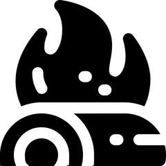 bonfire glyph icon. Strong and solid vector icon for websites, mobile interfaces, presentations, and visual branding. High quality and easy to edit.
