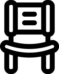 camping chair line icon. Clean and minimalist vector icon for websites, mobile apps, presentations, and logos. Fully scalable and customizable for any project.
