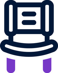 camping chair duotone icon. Sleek and modern vector icon for websites, mobile apps, marketing materials, and corporate design. Fully scalable and ready to use.