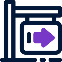 signpost duotone icon. Sleek and modern vector icon for websites, mobile apps, marketing materials, and corporate design. Fully scalable and ready to use.