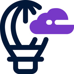 air balloon duotone icon. Sleek and modern vector icon for websites, mobile apps, marketing materials, and corporate design. Fully scalable and ready to use.