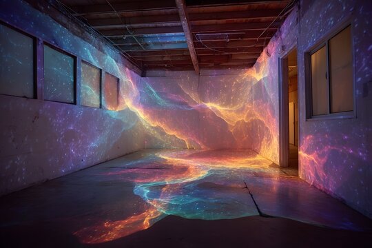 immersive light projection room high resolution picture