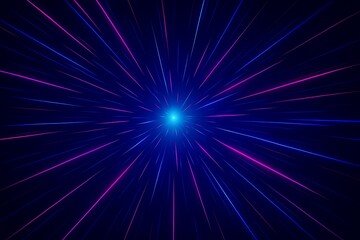 Futuristic Neon Light Speed Tunnel with Glowing Energy Streaks.