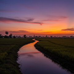 Twilight color sky in sunset time, Background 