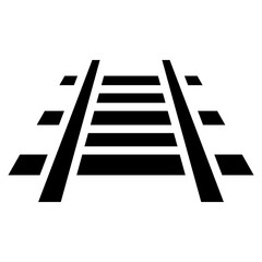 Railway Track  Icon Element For Design