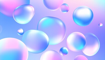 Iridescent Spheres A Playful Dance of Light and Color in Abstract Design