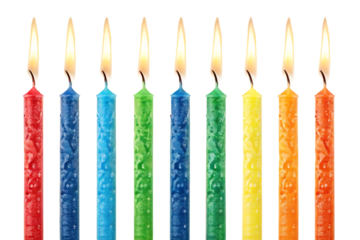 Colorful Birthday Candles Light Up