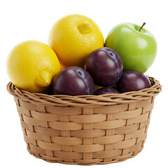 Fruit basket filled with fresh selections for a healthy diet