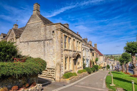The historic town of Burford in the southern Cotswolds region, is in west Oxfordshire, and is a famous for its well-preserved old stone buildings 