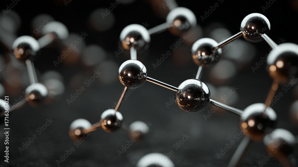 Poster abstract metallic spheres interconnected forming a complex network structure