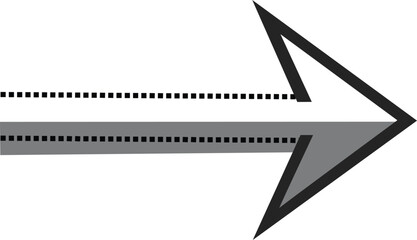 dashed line black arrow 