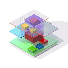 Fototapeta premium 3d model of a cube