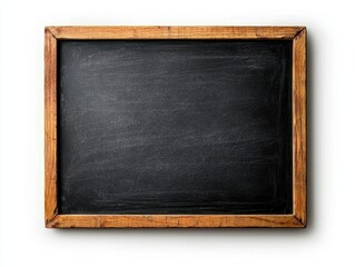 Fototapeta premium Blank Chalkboard Surface with Wooden Frame for Educational Use