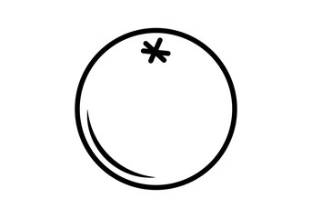 Icono negro de naranja  en fondo blanco